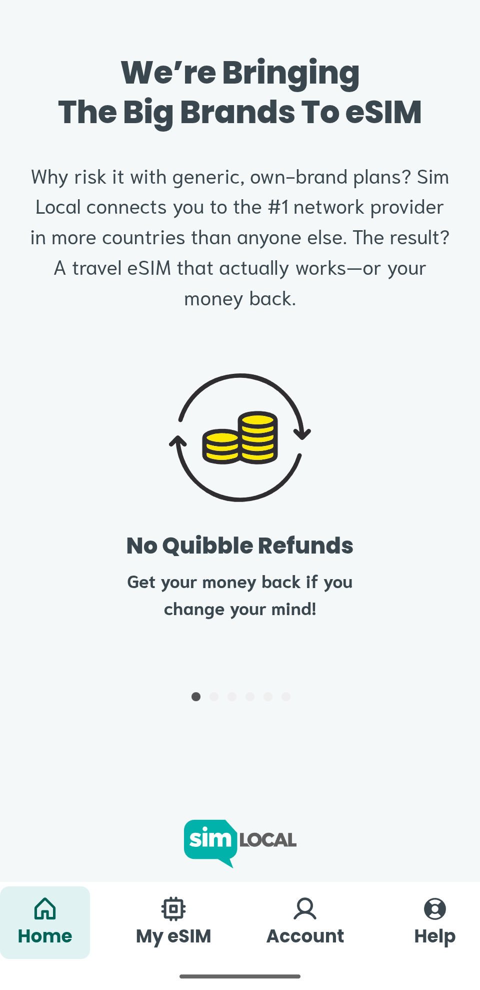 Sim Local full refund policy