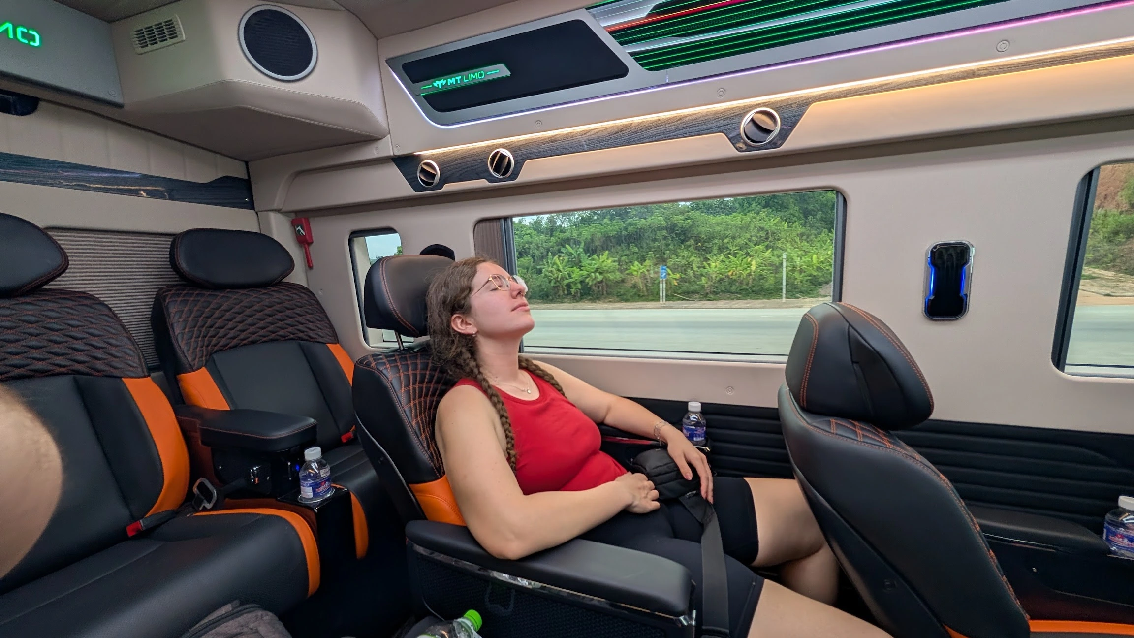 Comfortable private van ride in Vietnam
