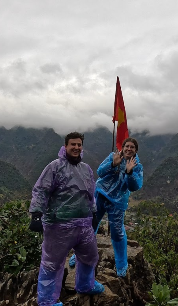Ha Giang Loop motorbike route with limestone karsts and terraced rice fields