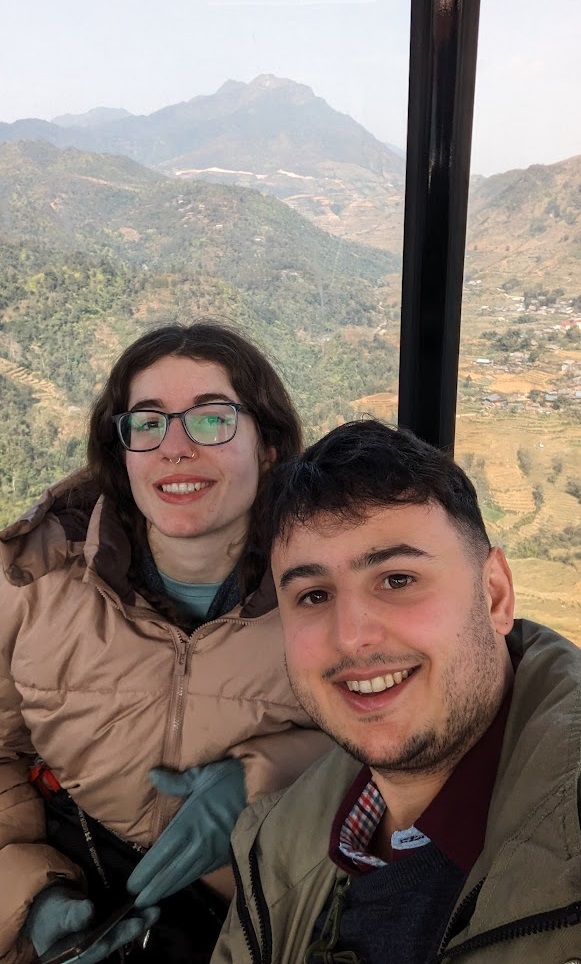 Terraced rice fields and mountains in Sapa Valley